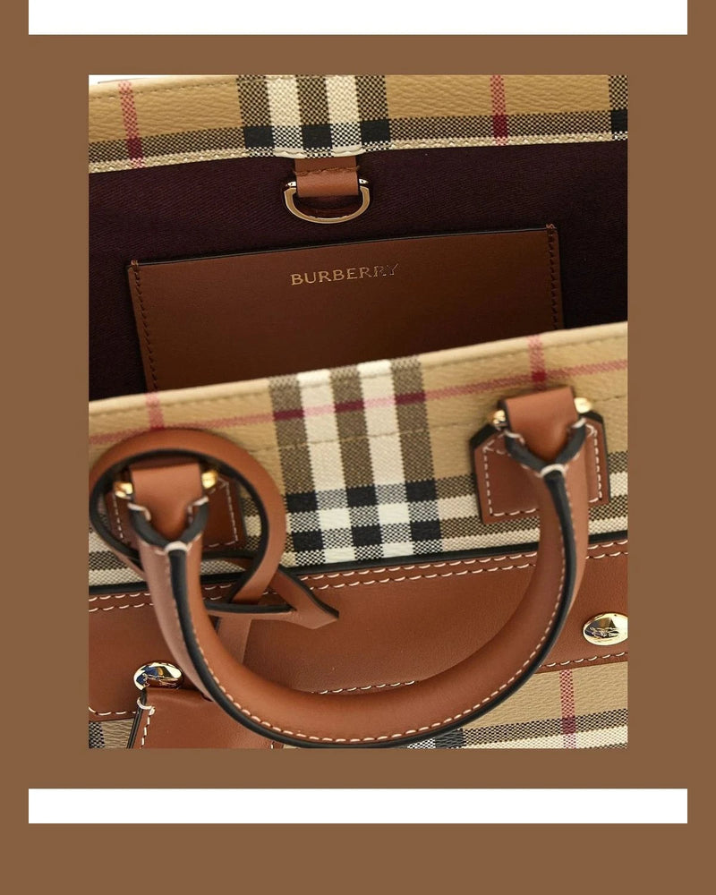 Burberry Satchel Bag in beige, Polyurethane — view 4