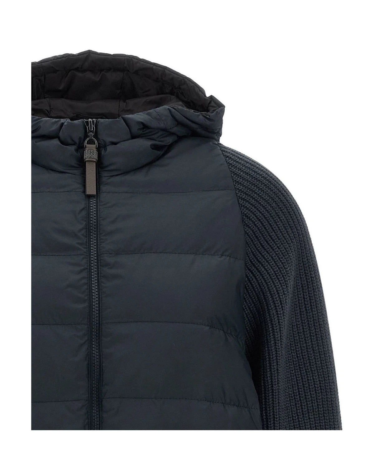 Brunello Cucinelli Puffer Jacket in blue, Polyester — view 3