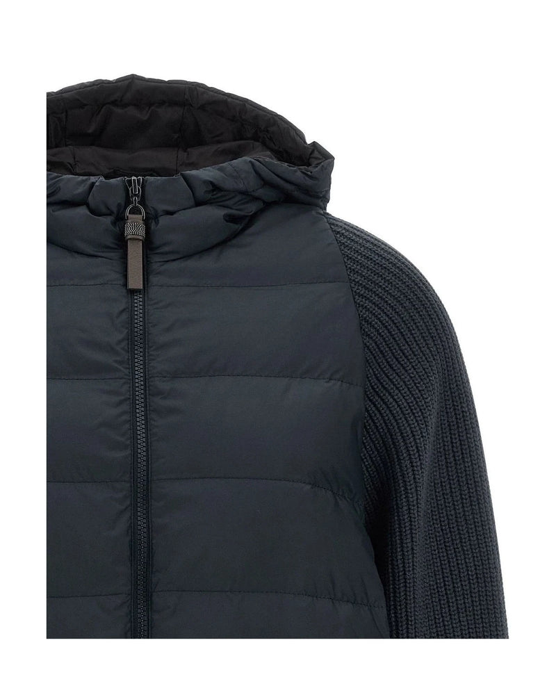 Brunello Cucinelli Puffer Jacket in blue, Polyester — view 3