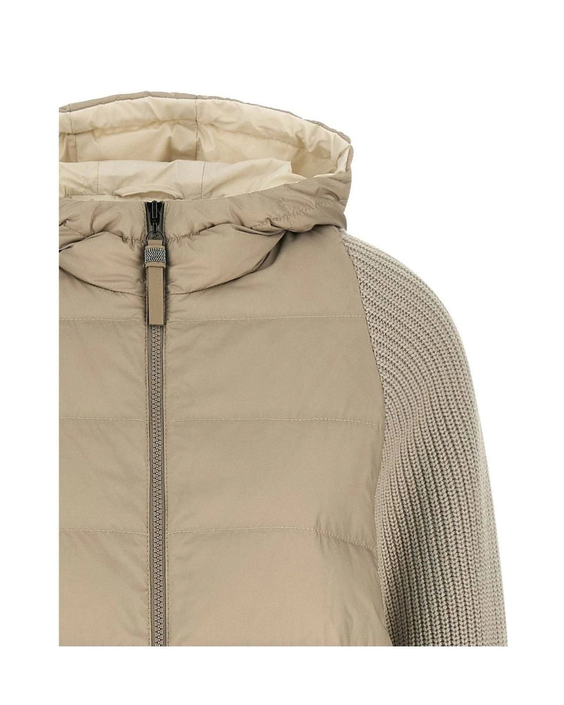 Brunello Cucinelli Puffer Jacket in beige, Polyester — view 3