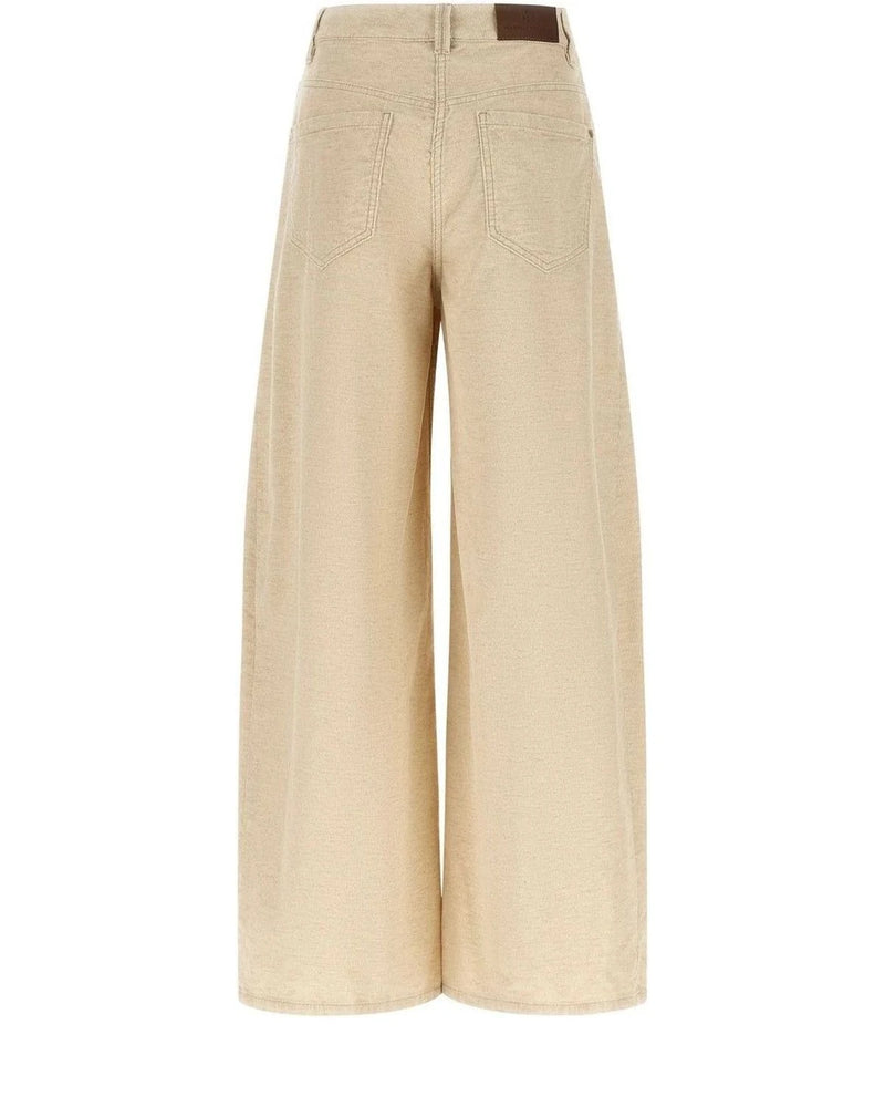 Brunello Cucinelli Palazzo Pant in beige, Cotton — view 2
