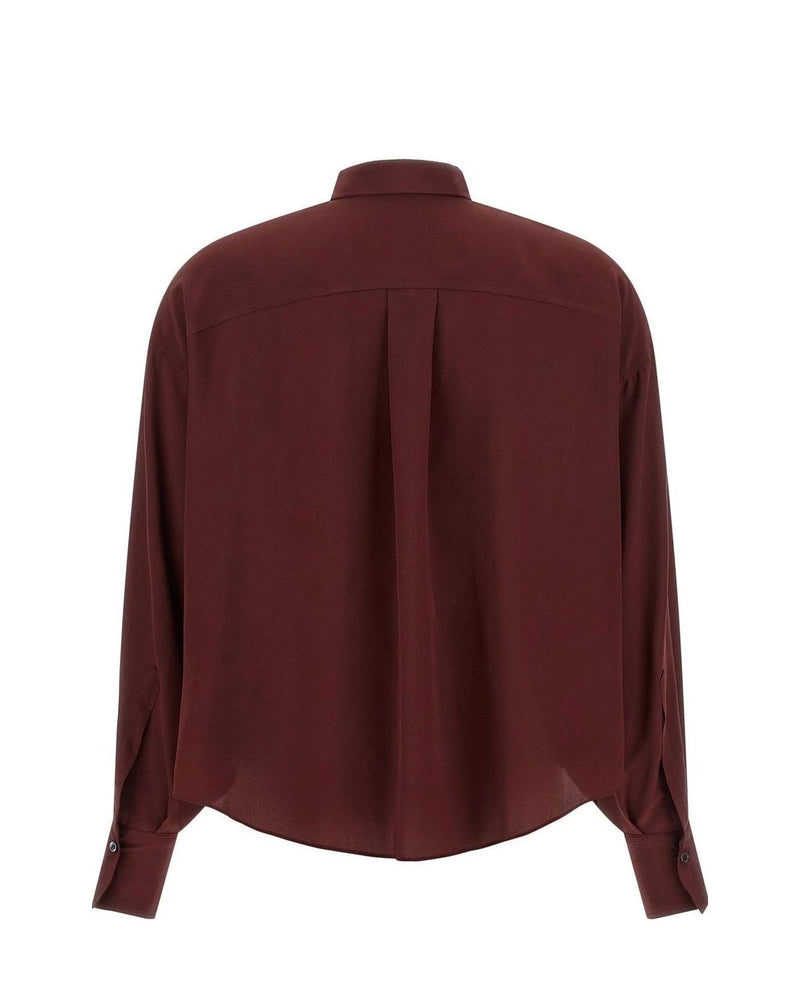 Brunello Cucinelli Blouse in red, Silk — view 2
