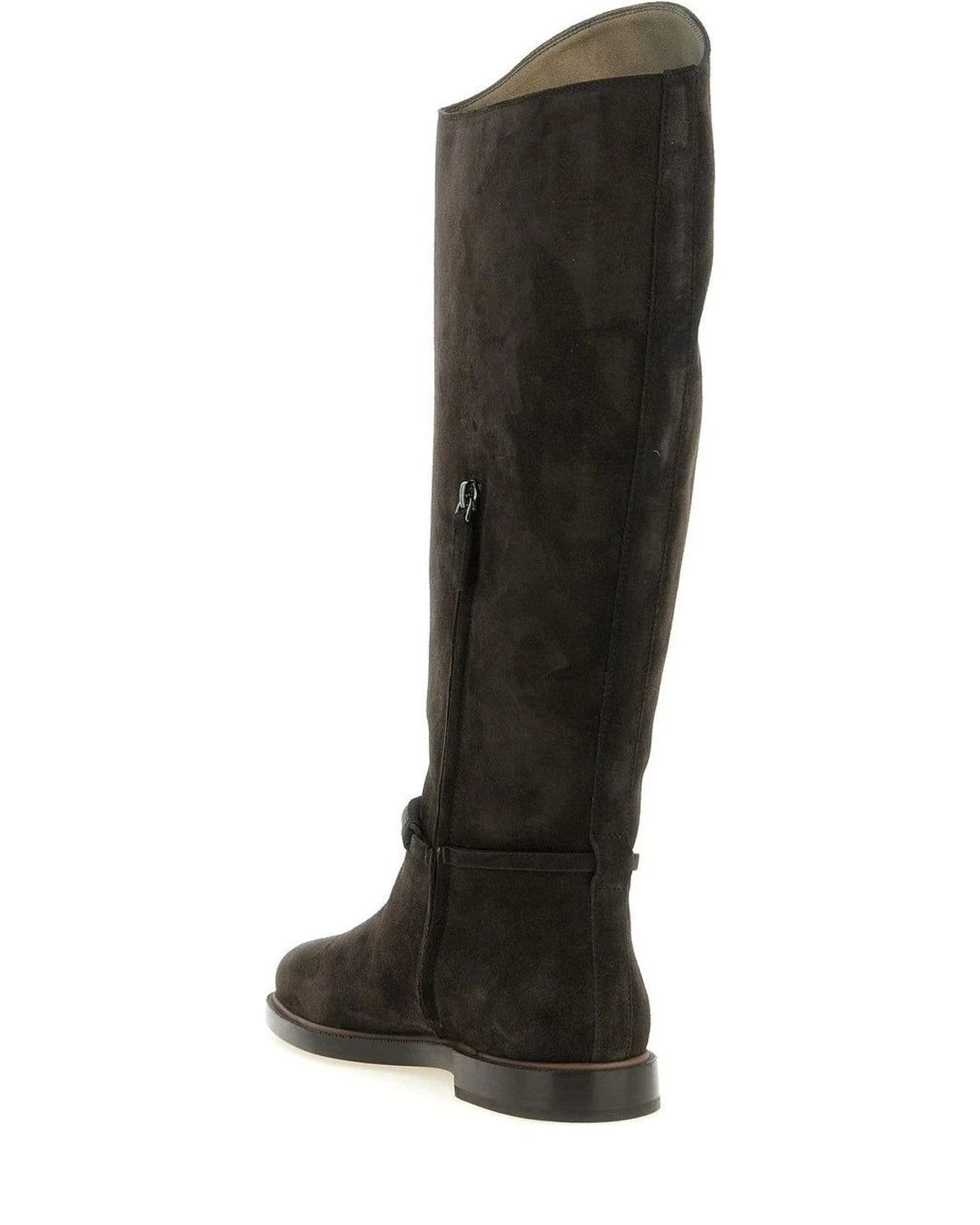 Brunello Cucinelli Knee High Boots in black, Calfskin Leather — view 3