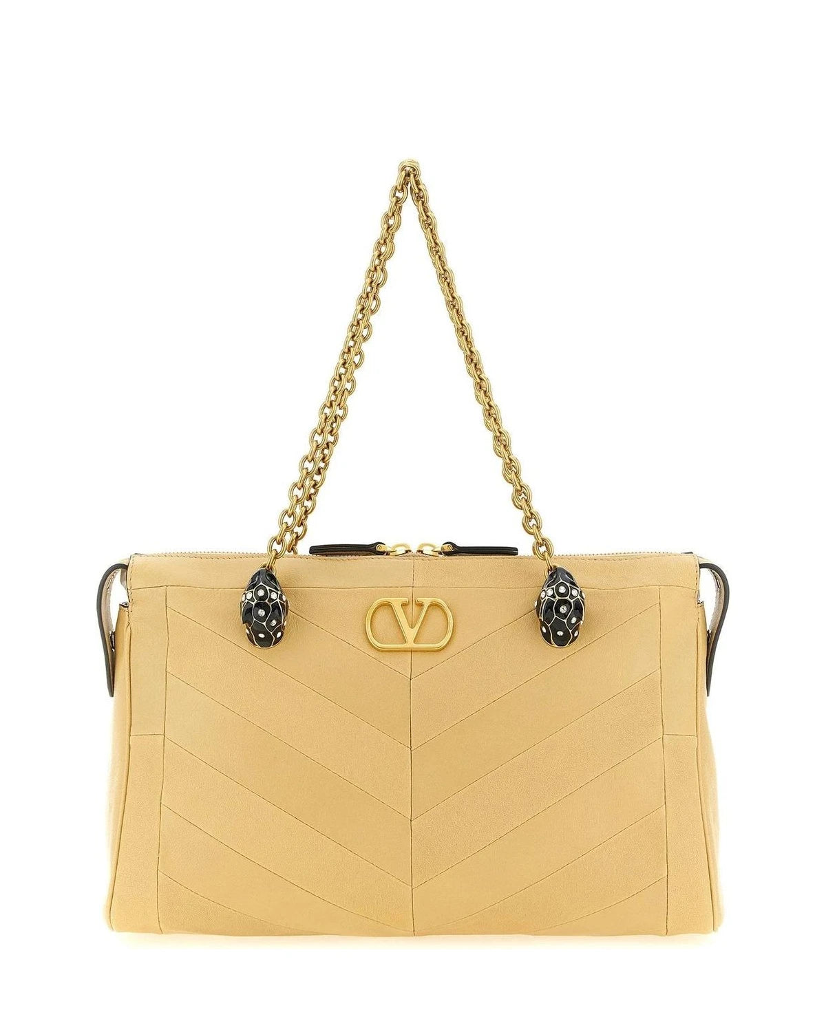 Valentino Garavani Shoulder Bag in beige, Lamb Leather