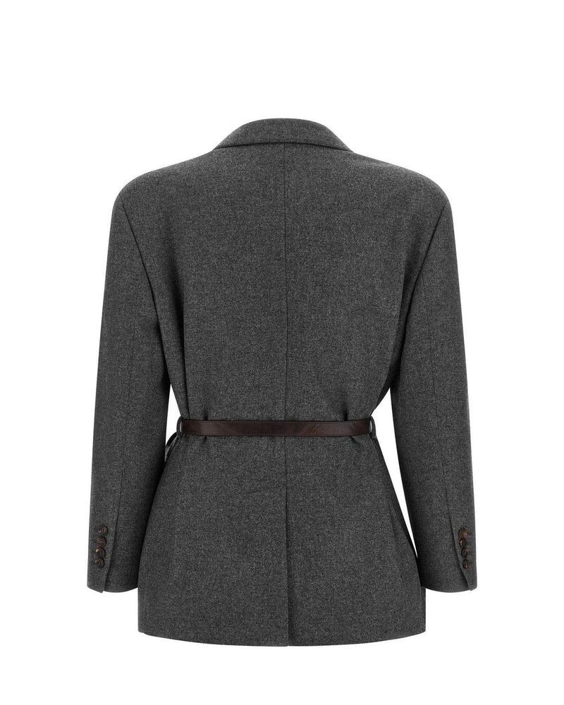 Brunello Cucinelli Blazer in gray, Virgin Wool — view 2