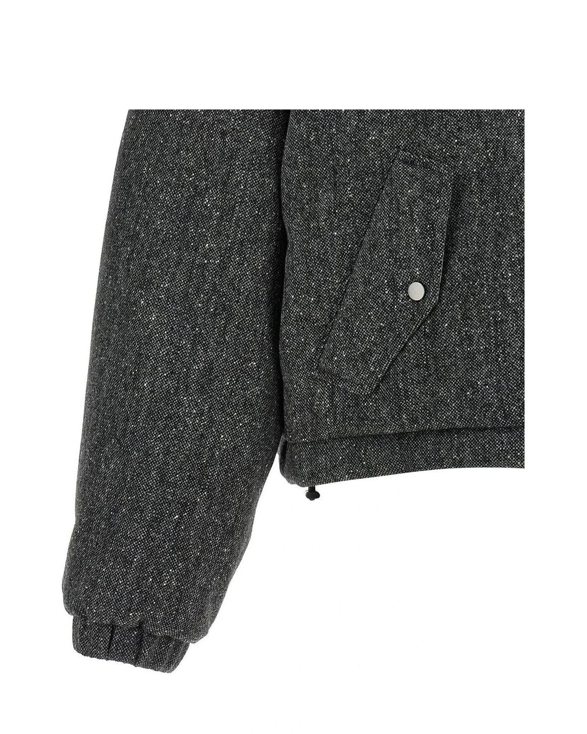 Brunello Cucinelli Bomber Jacket in gray, Virgin Wool — view 5