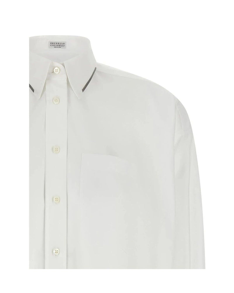 Brunello Cucinelli Dress Shirt in white, Cotton — view 3
