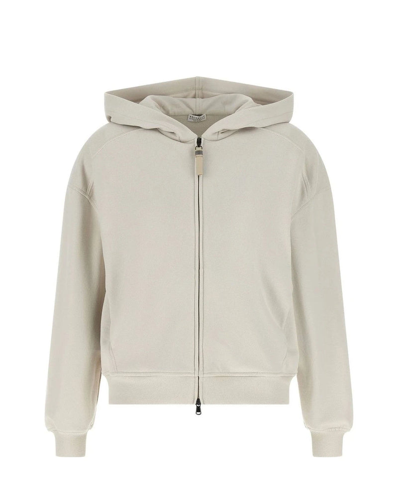 Brunello Cucinelli Hoodie in beige, Cotton