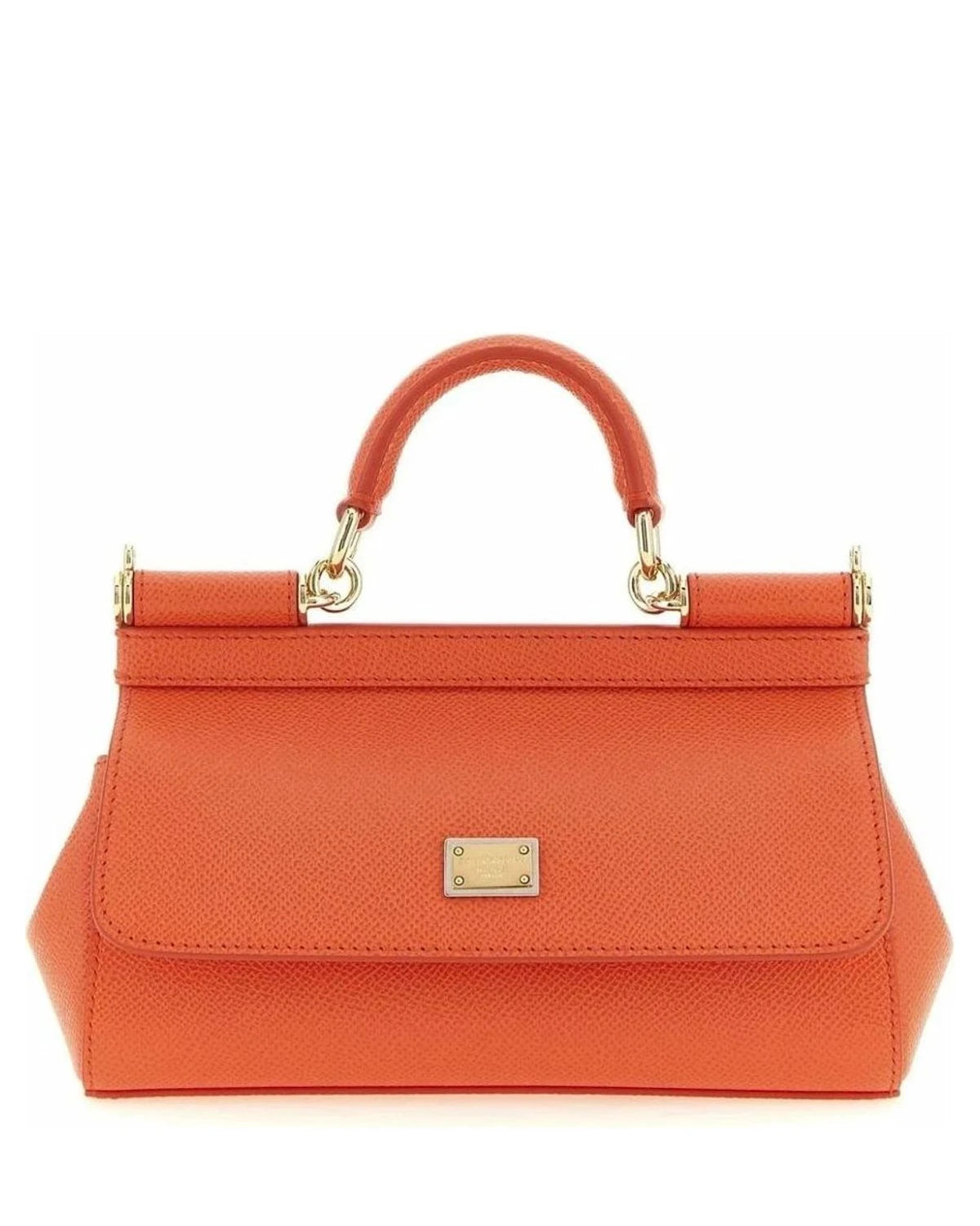 Dolce & Gabbana Satchel Bag in orange, Calfskin Leather
