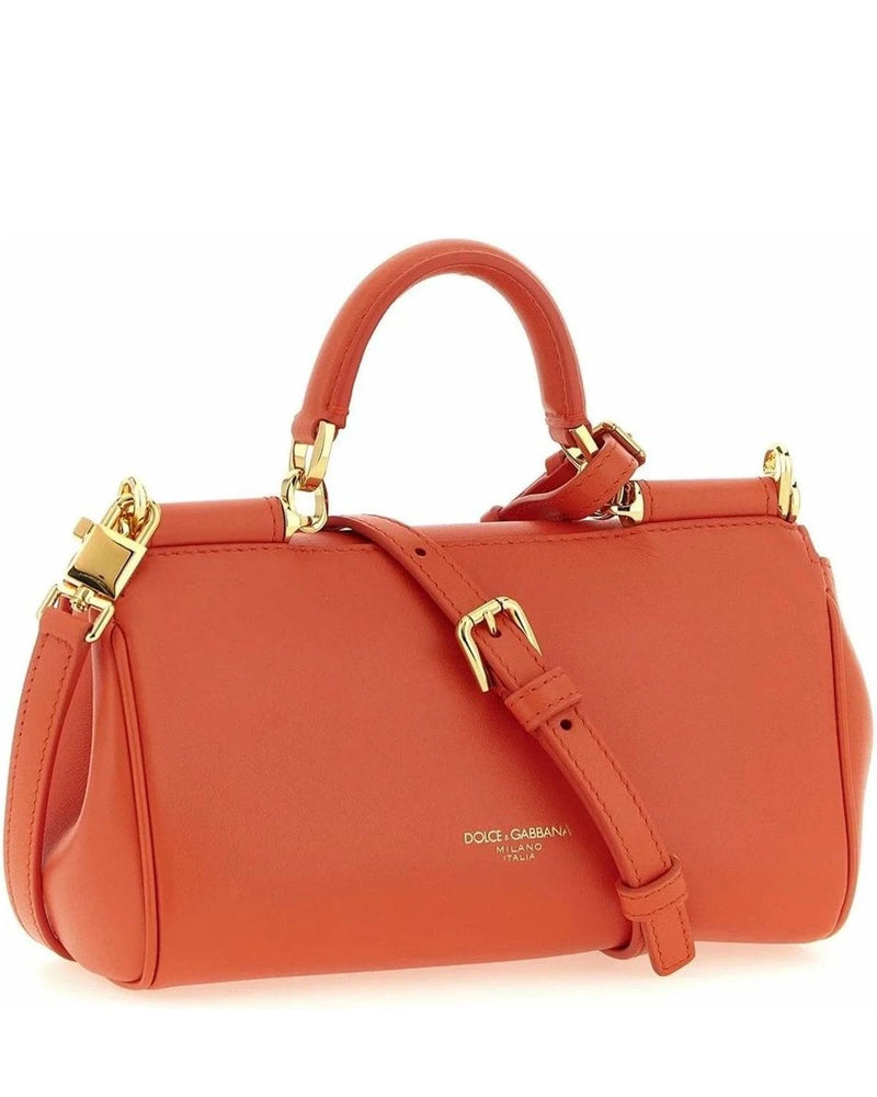 Dolce & Gabbana Satchel Bag in orange, Calf Leather — view 2