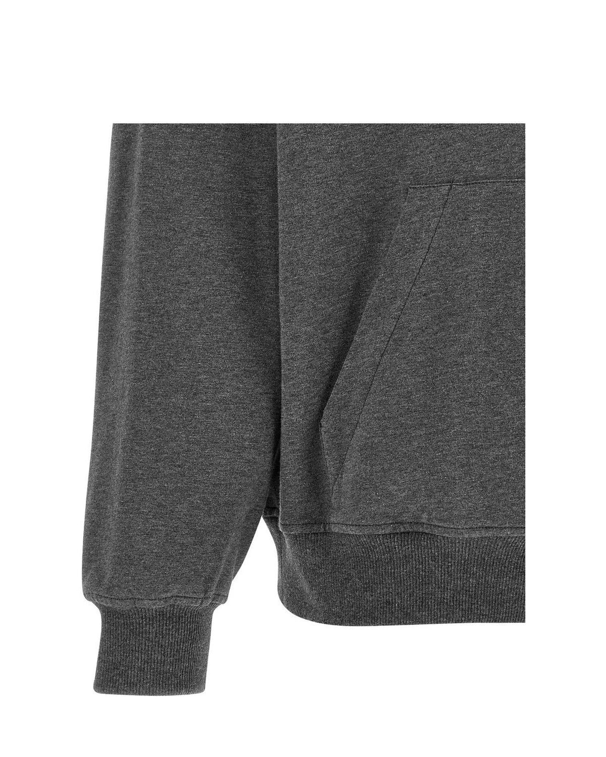 Brunello Cucinelli Hoodie in gray, Cotton — view 4