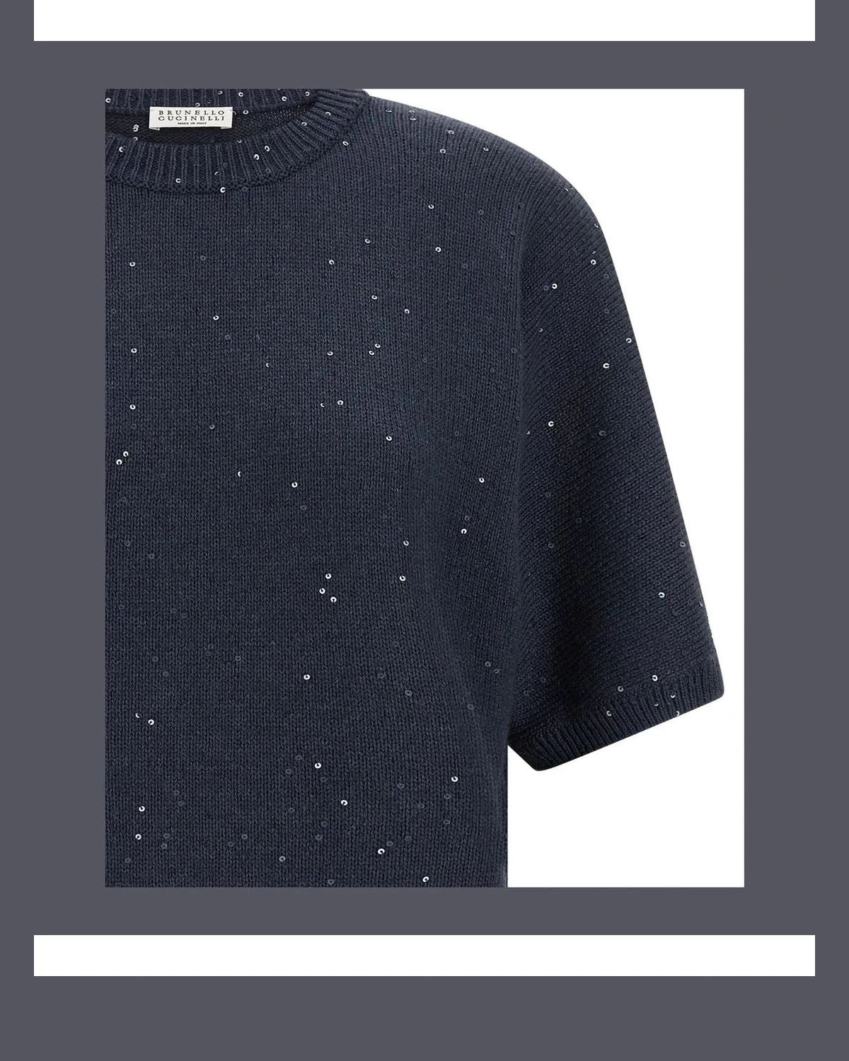 Brunello Cucinelli Sweater in blue, Cashmere — view 3
