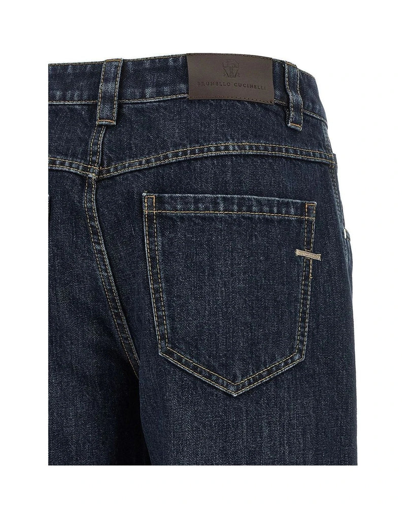 Brunello Cucinelli Jean in blue, Cotton — view 4