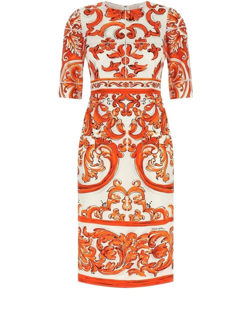 Dolce & Gabbana Dresse in orange, Silk
