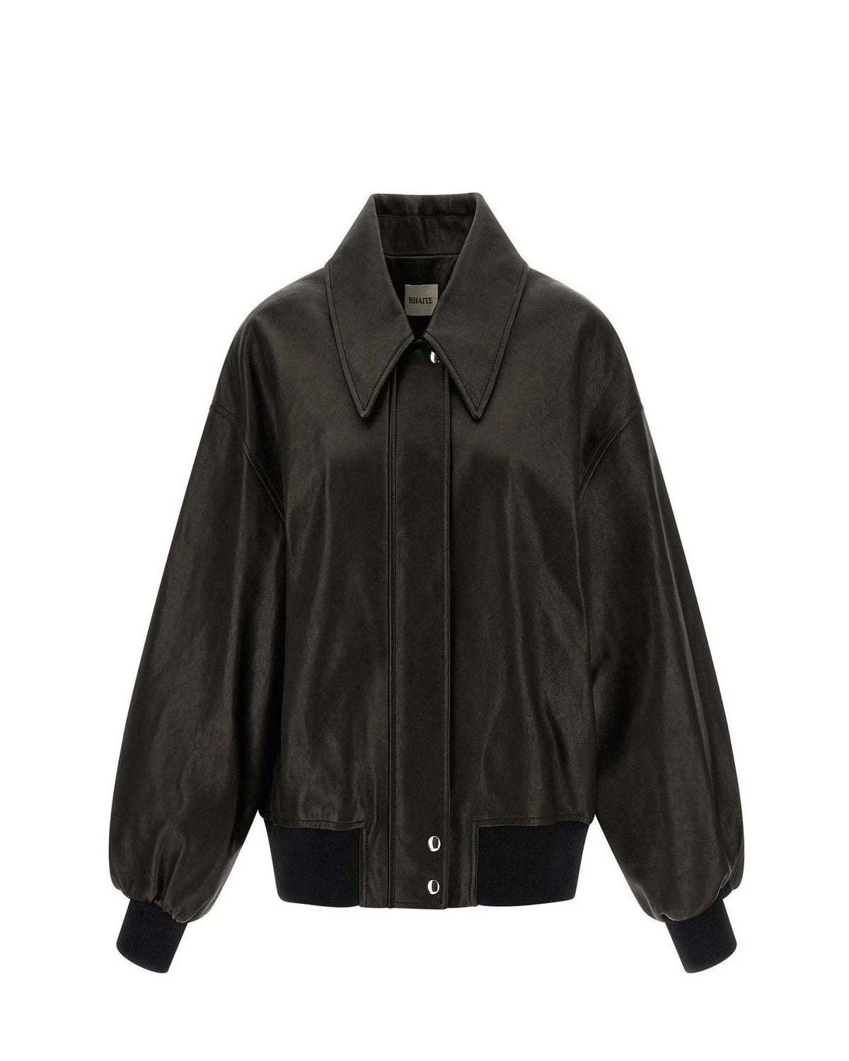 Khaite Bomber Jacket in black, Lamb Leather