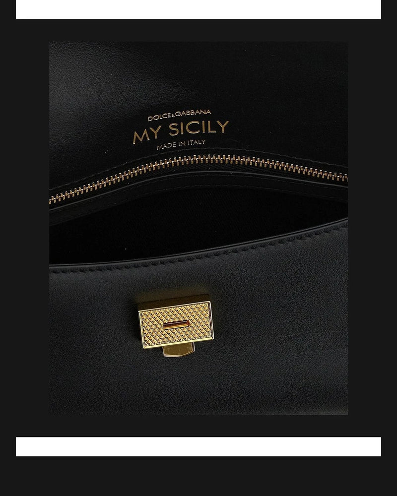 Dolce & Gabbana Satchel Bag in black, Calf Leather — view 4