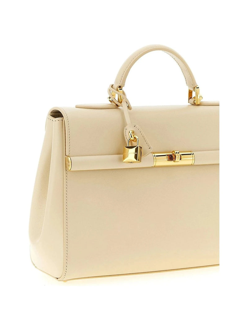 Dolce & Gabbana Satchel Bag in white, Lamb Leather — view 3