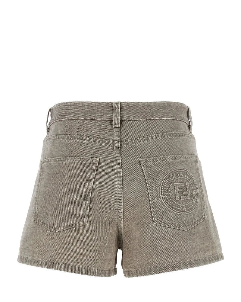 Fendi Denim Short in beige — view 2