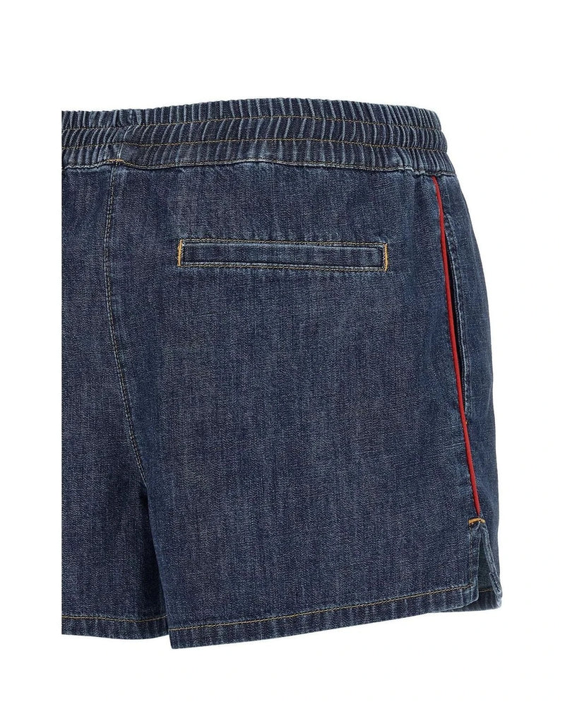 Valentino Garavani Denim Short in blue, Cotton — view 4