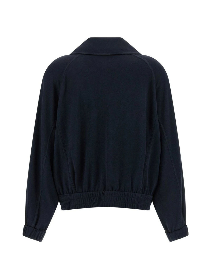 Brunello Cucinelli Bomber Jacket in blue, Cotton — view 2