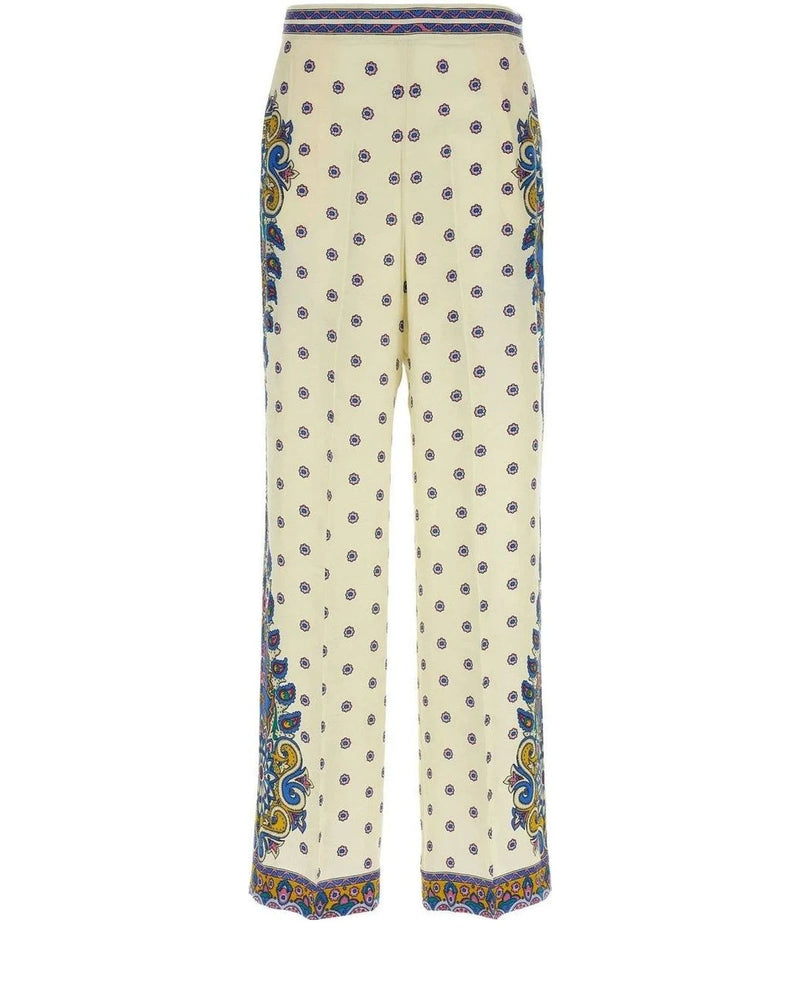Etro Palazzo Pant in white, Viscose