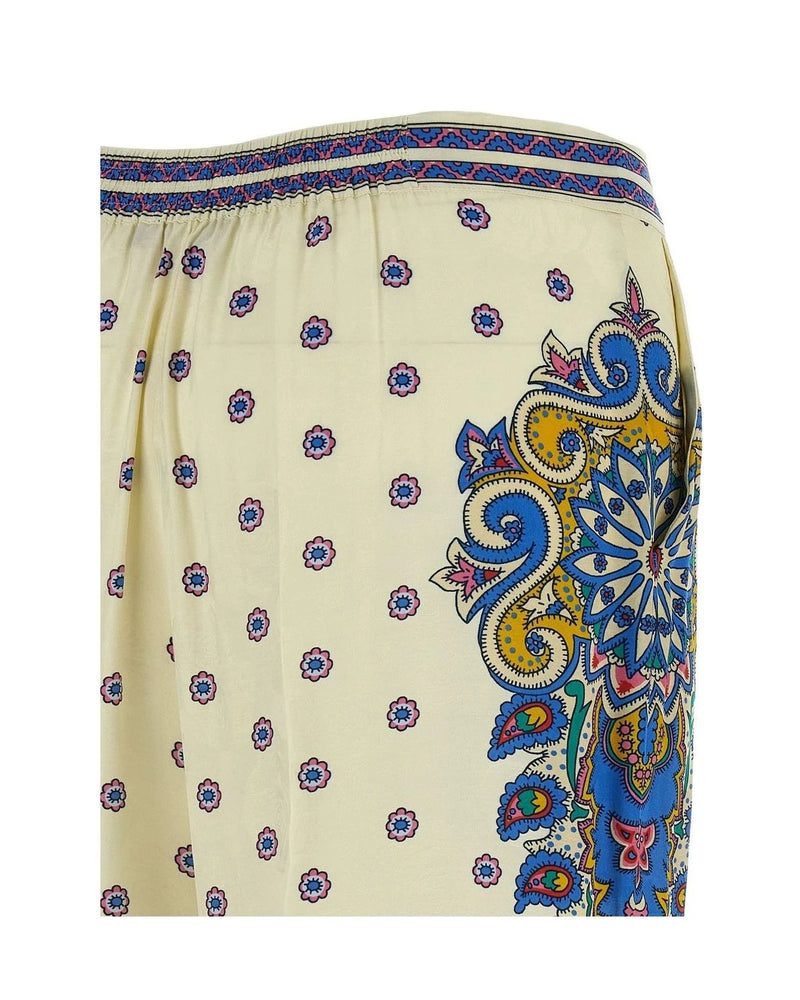 Etro Palazzo Pant in white, Viscose — view 4