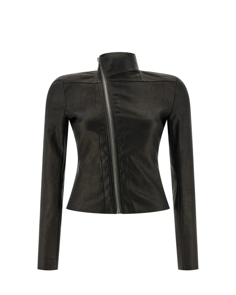 Rick Owens Trucker Jacket in black, Lamb Leather