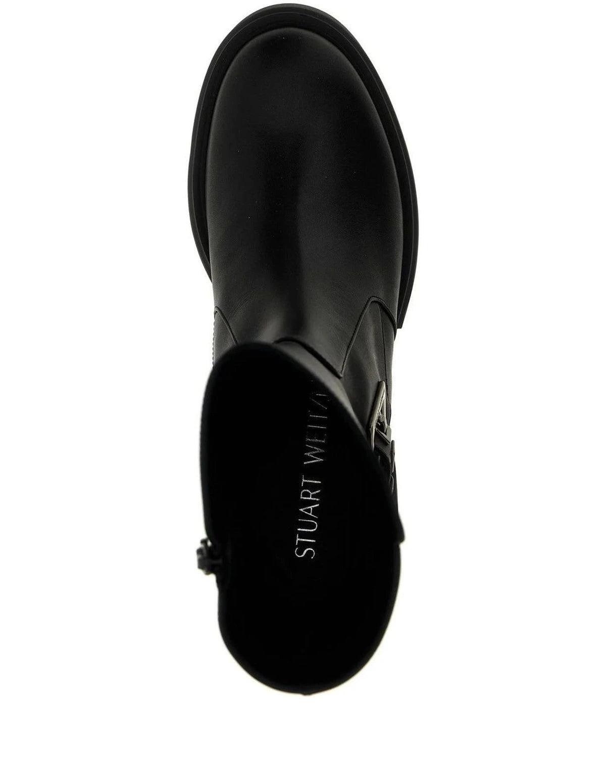 Stuart Weitzman Ankle Boots in black, Calfskin Leather — view 3