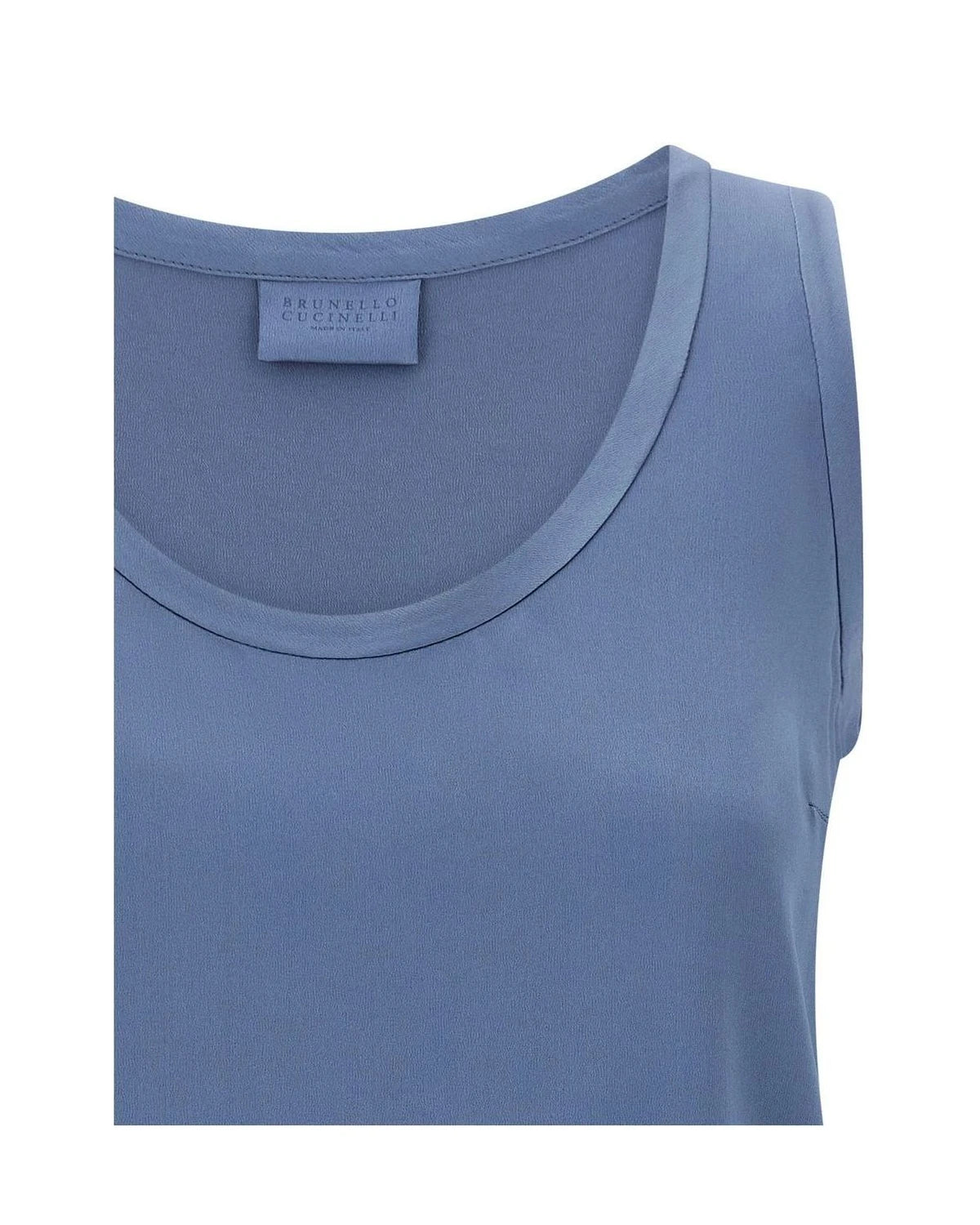 Brunello Cucinelli Blouse in blue, Silk — view 3