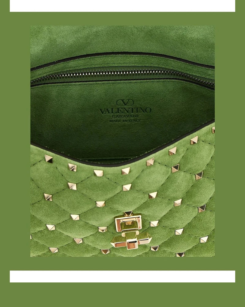 Valentino Garavani Shoulder Bag in green, Calfskin Leather — view 4