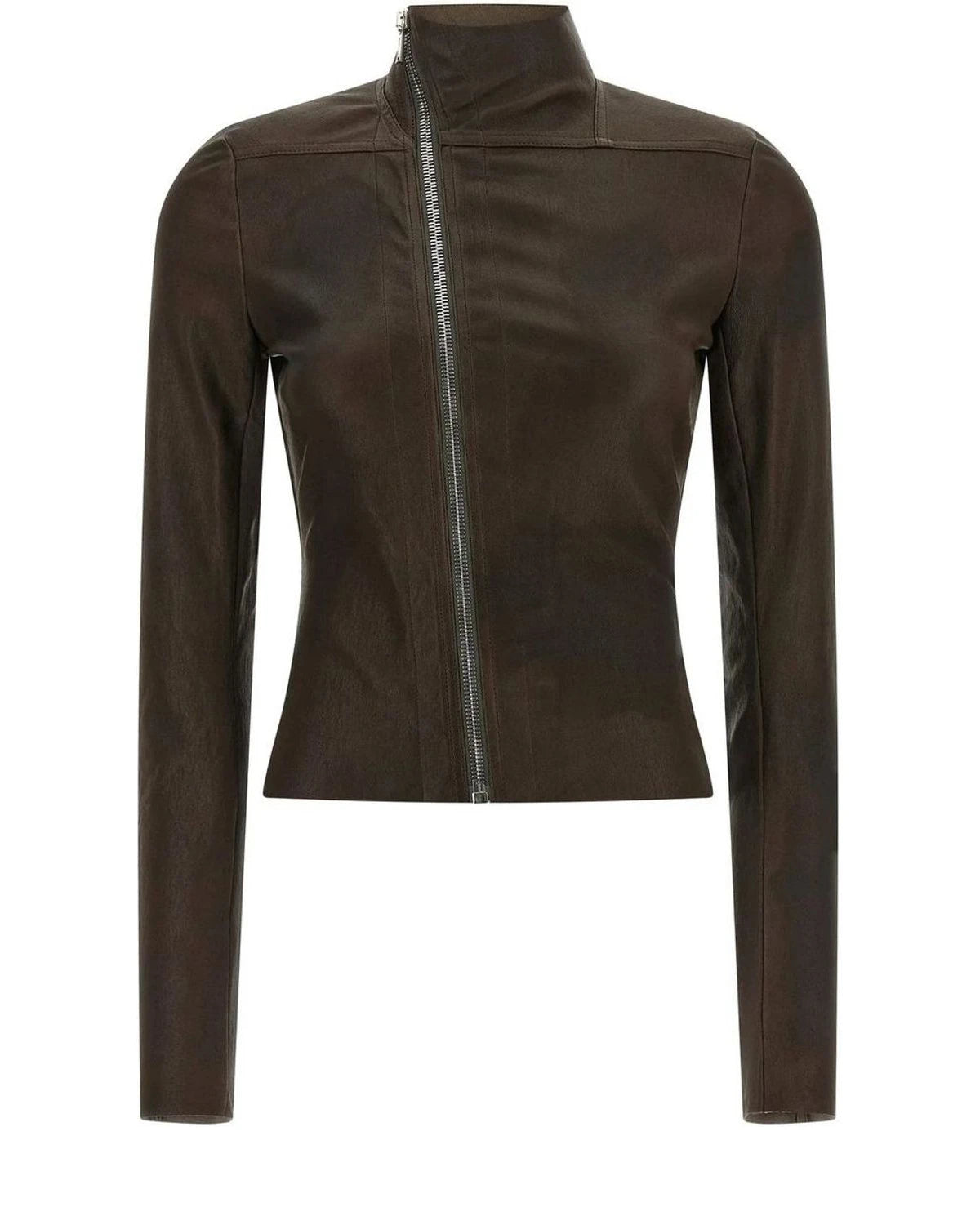 Rick Owens Trucker Jacket in brown, Lamb Leather