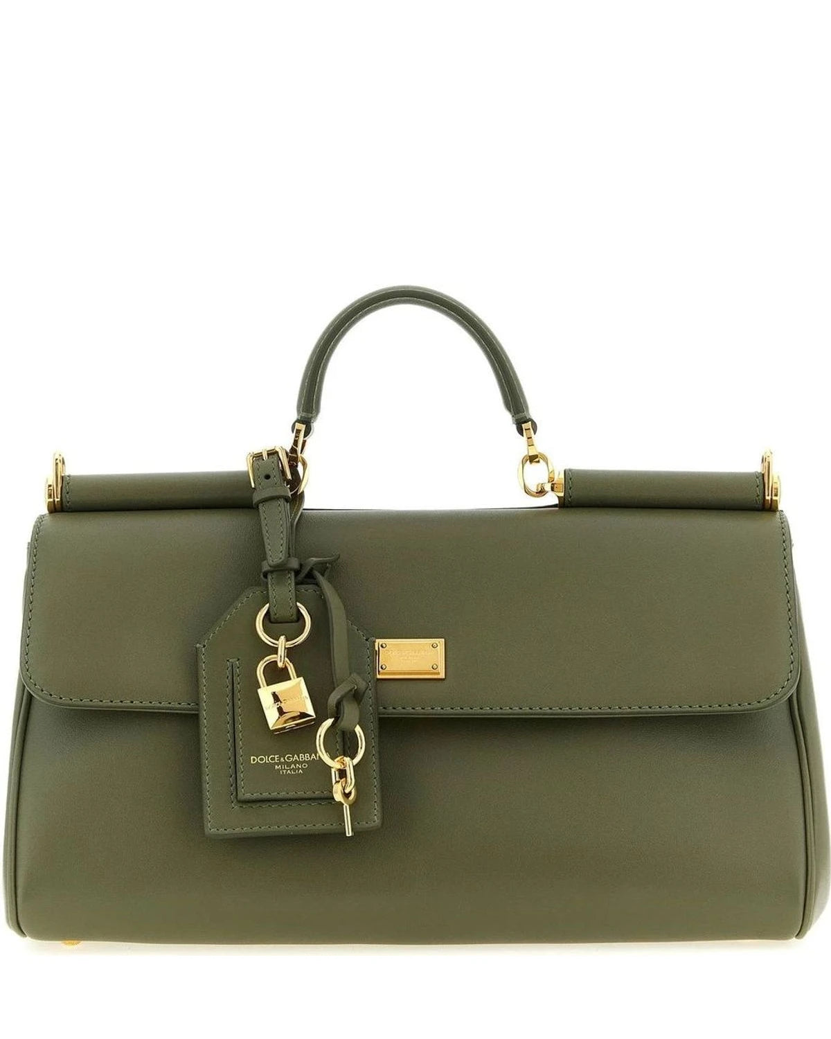 Dolce & Gabbana Satchel Bag in green, Calf Leather