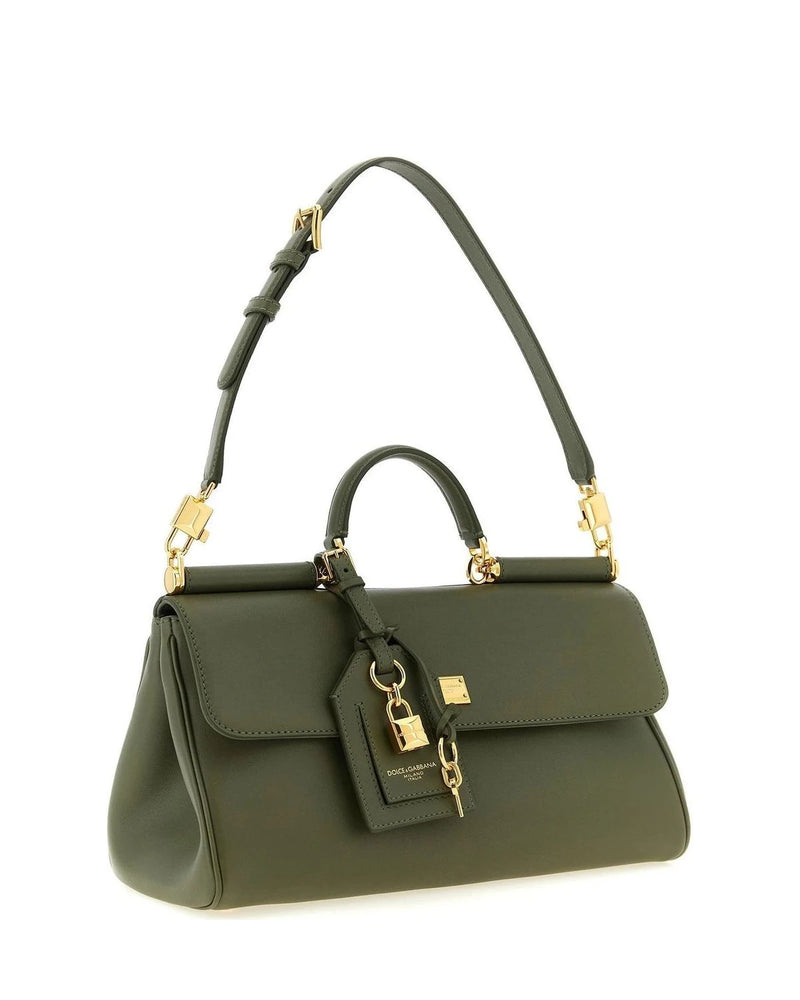 Dolce & Gabbana Satchel Bag in green, Calf Leather — view 3