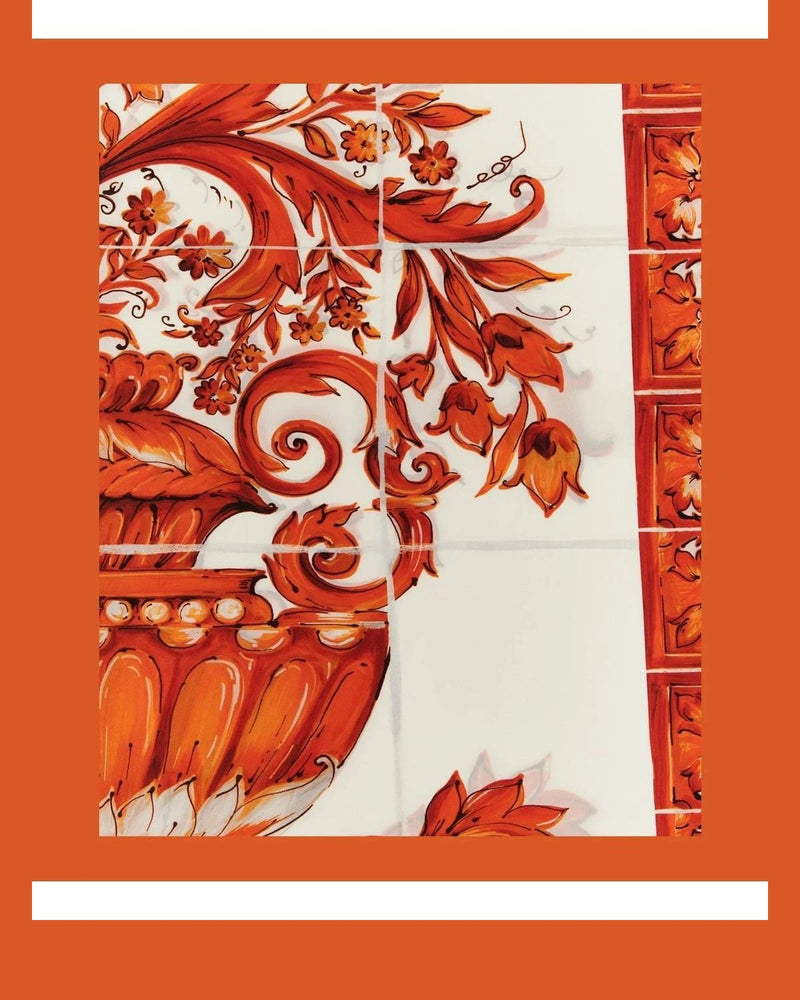 Dolce & Gabbana Scarves & Shawl in orange, Silk — view 3