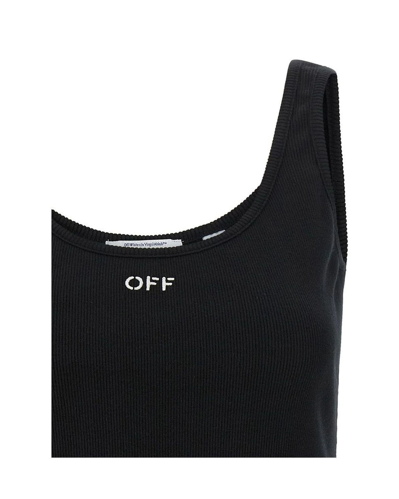 Off-White Tank Top in black, Cotton — view 3