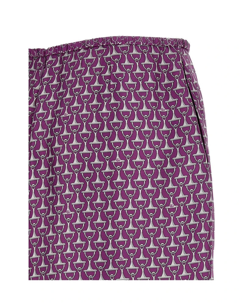 Gucci Skirt in purple, Silk — view 4