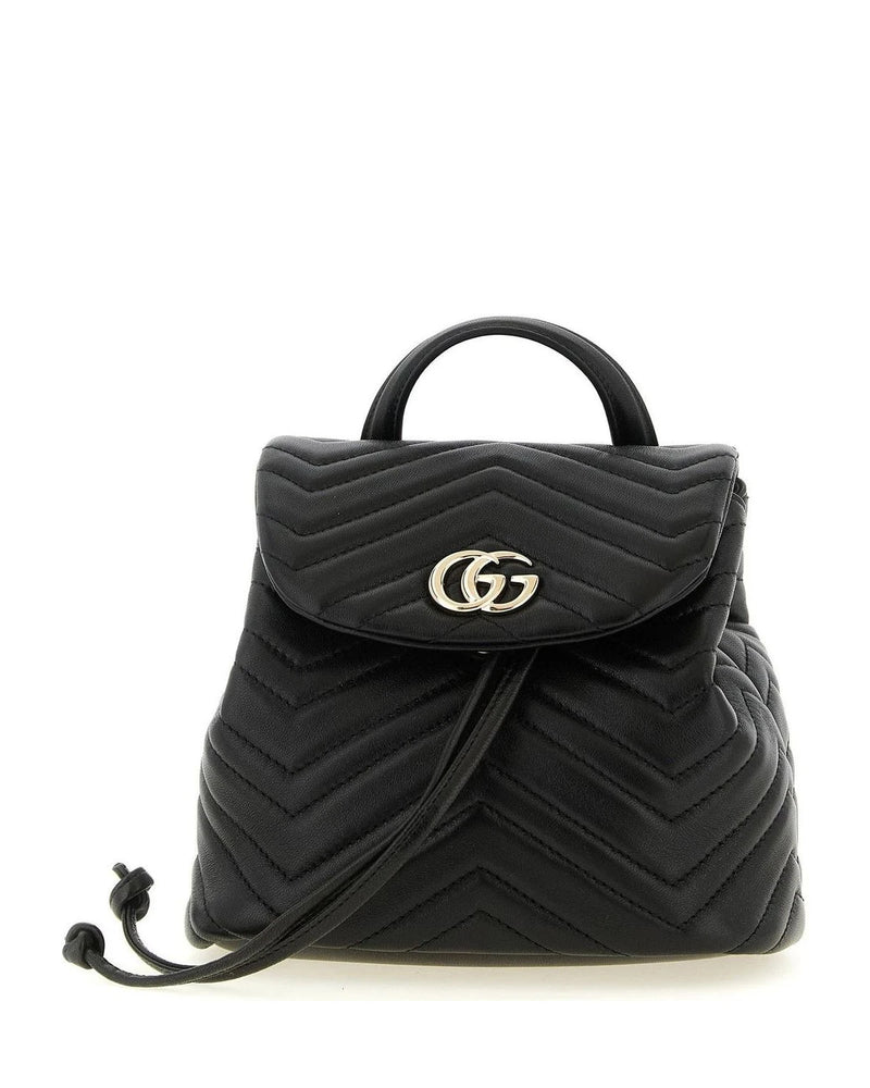 Gucci Backpack Handbag in black, Lamb Leather