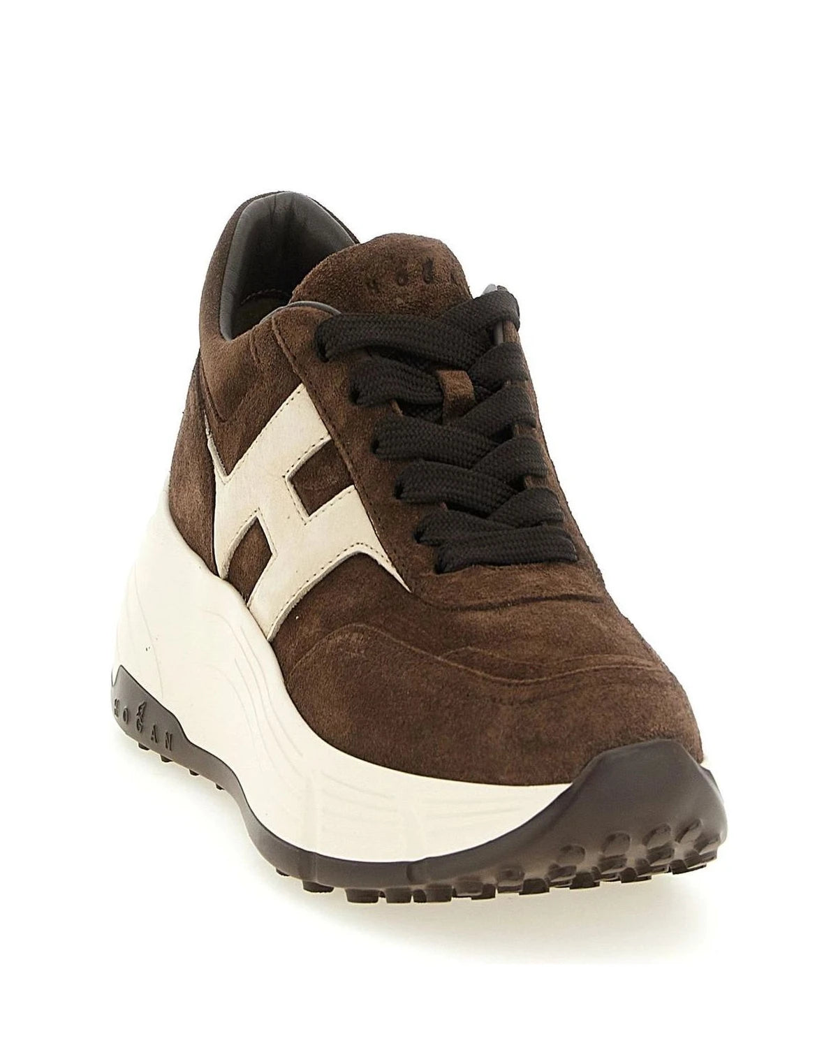 Hogan Athletic Shoes in brown, Calfskin Leather — view 2