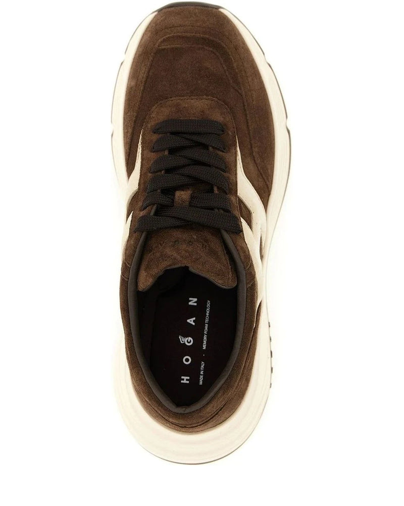 Hogan Athletic Shoes in brown, Calfskin Leather — view 4