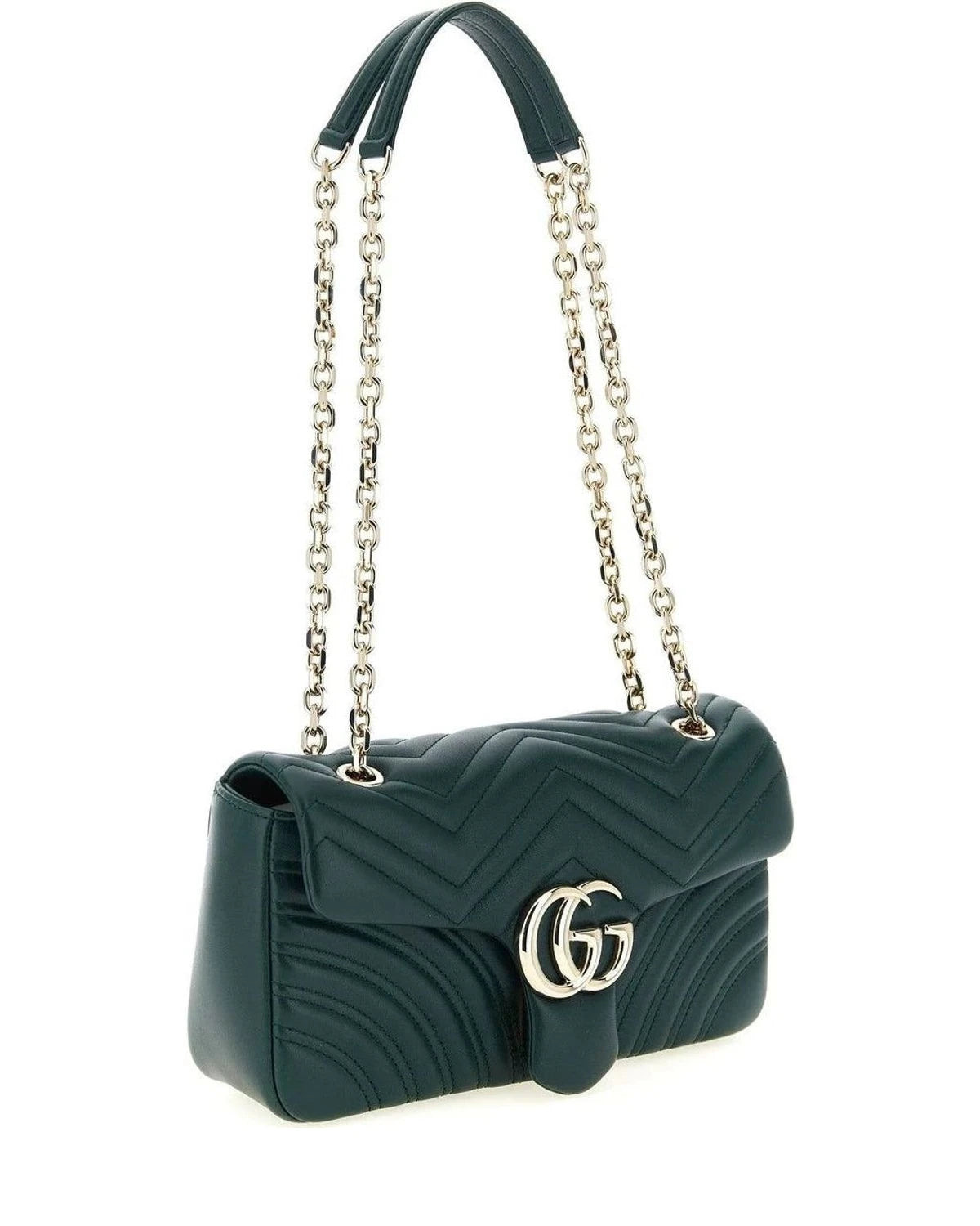 Gucci Cross Body Bag in green, Lamb Leather — view 3