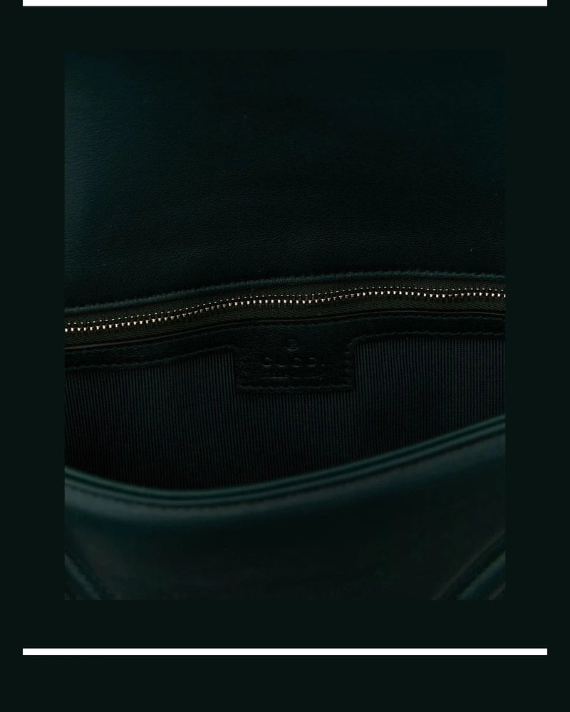Gucci Cross Body Bag in green, Lamb Leather — view 5