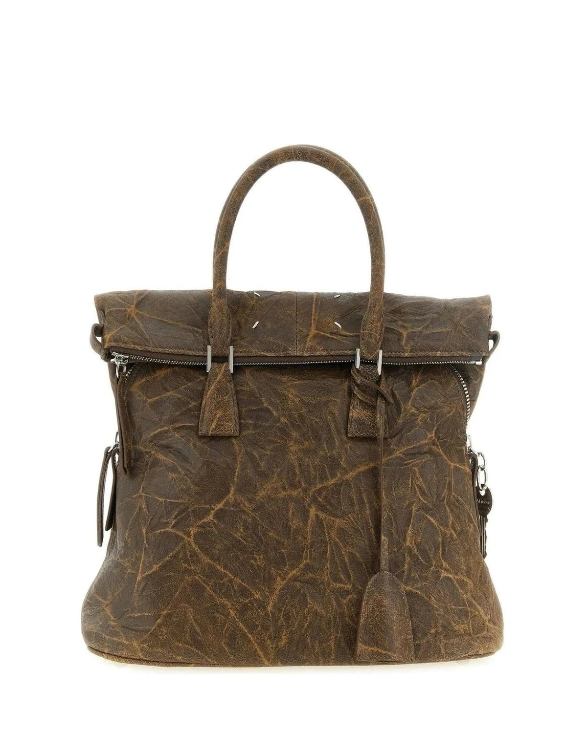 Maison Margiela Satchel Bag in brown, Goat Leather