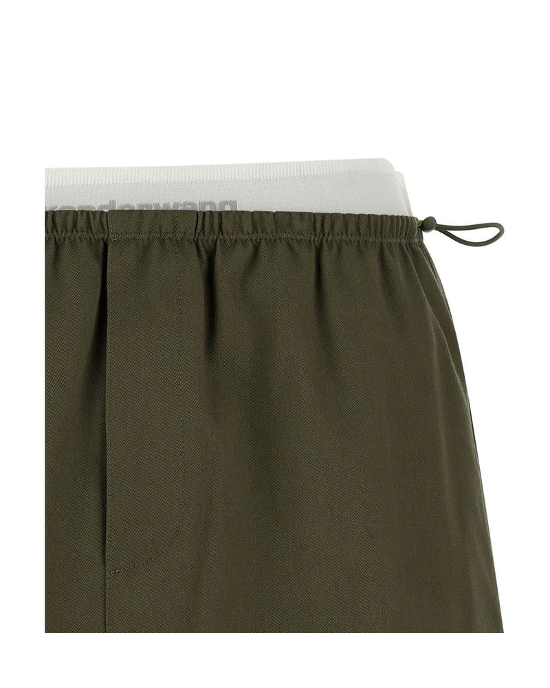 Bicolor Cotton Long Skirt 