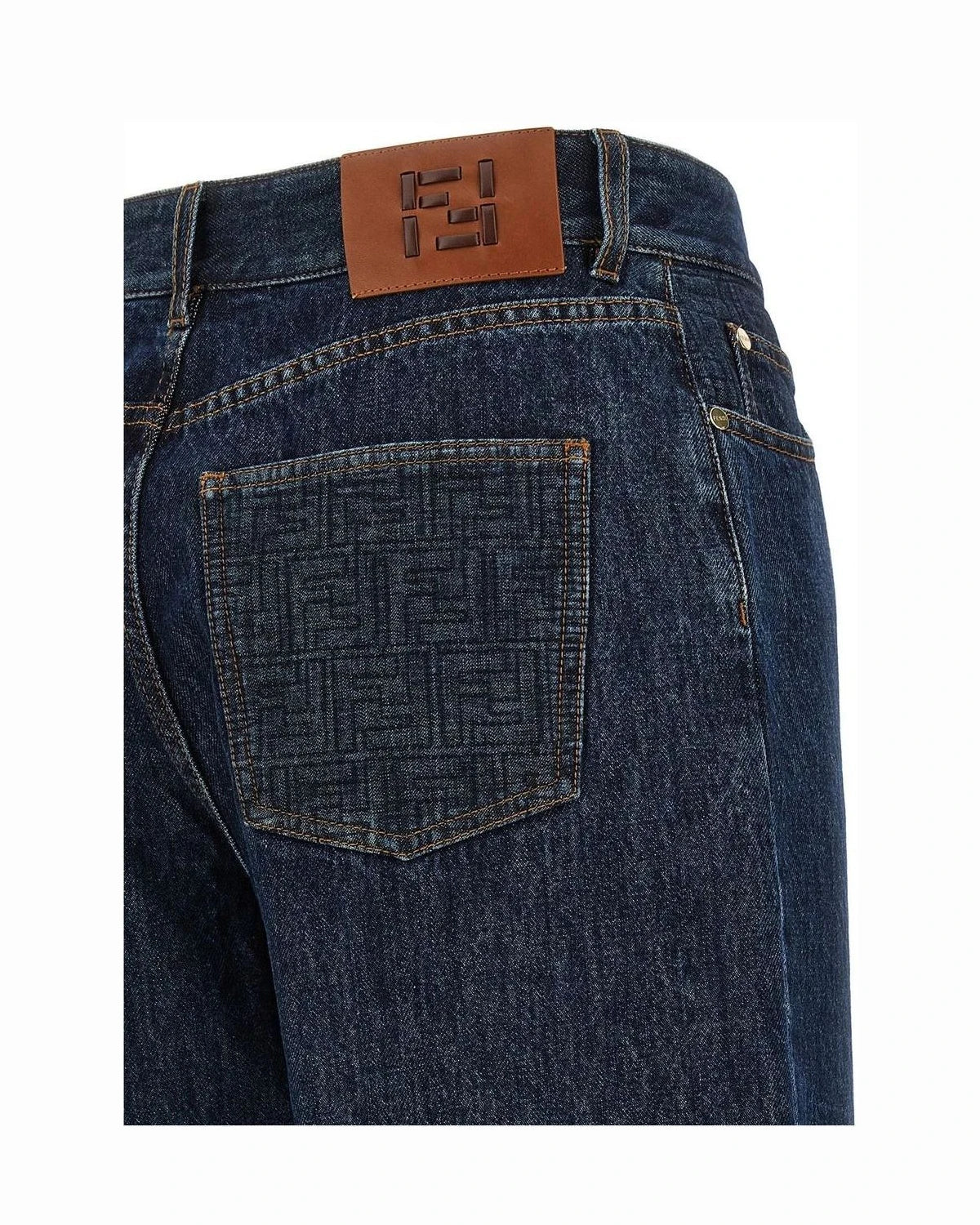 Fendi Jean in blue, Cotton — view 4