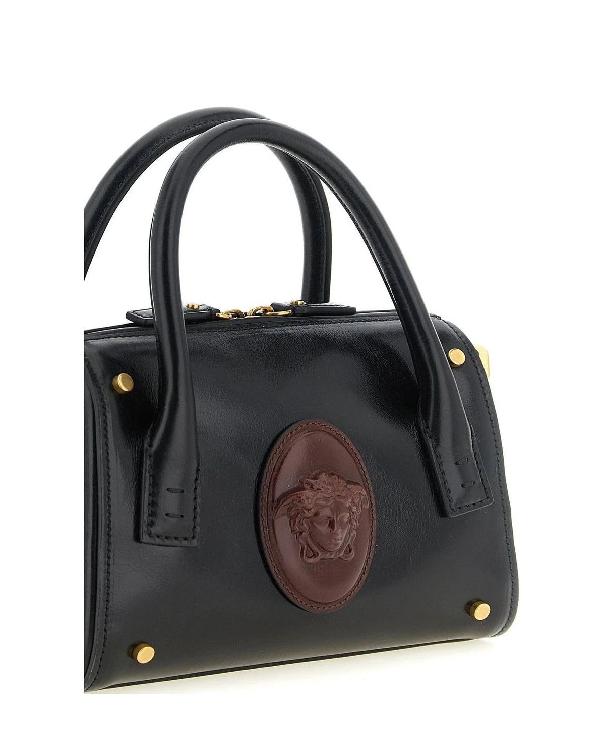 Versace Satchel Bag in black, Calfskin Leather — view 3
