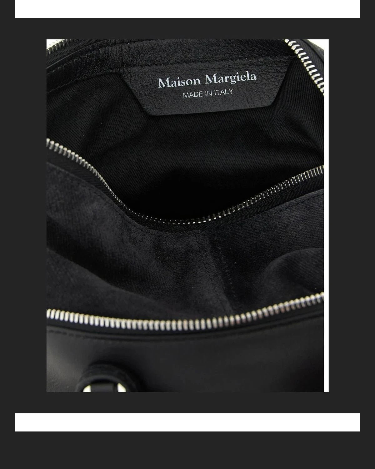 Maison Margiela Satchel Bag in black, Calfskin Leather — view 4