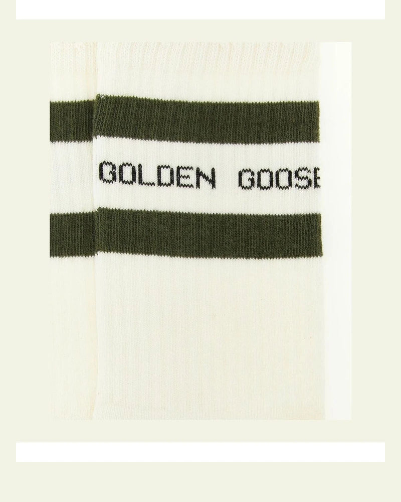 Golden Goose Crew Sock in beige, Cotton — view 3