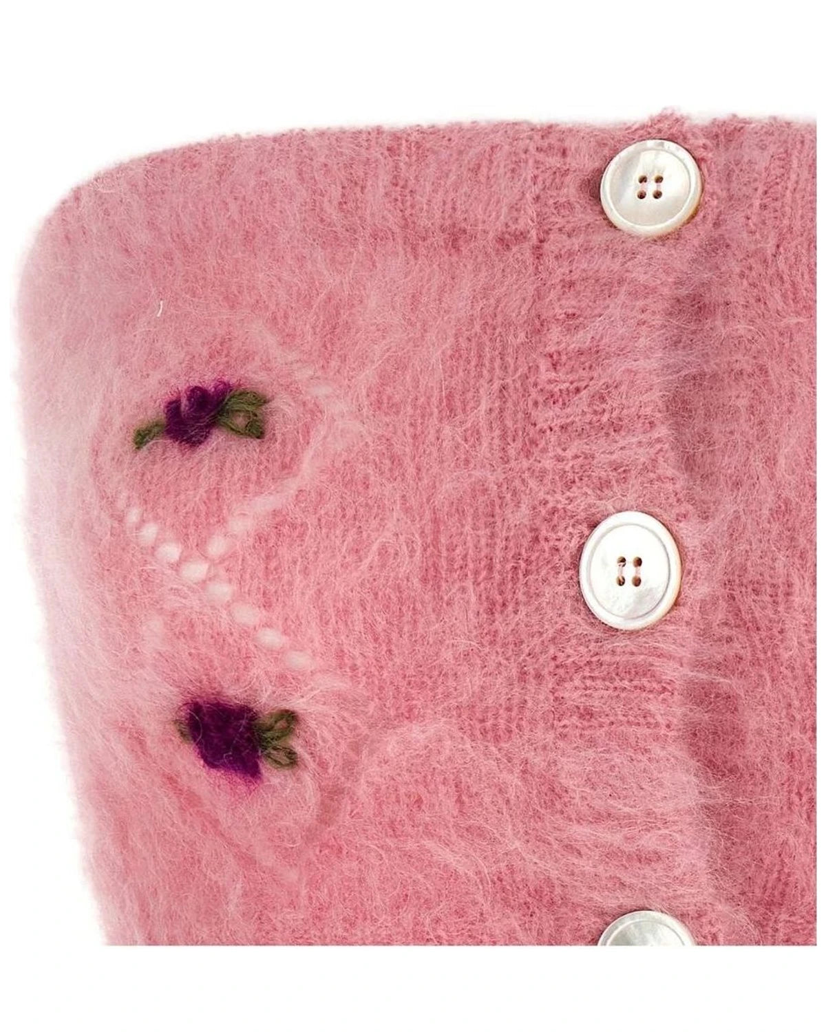 Alessandra Rich Blouse in pink, Mohair — view 3