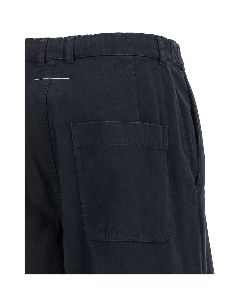 MM6 Maison Margiela Palazzo Pant in blue, Cotton — view 4