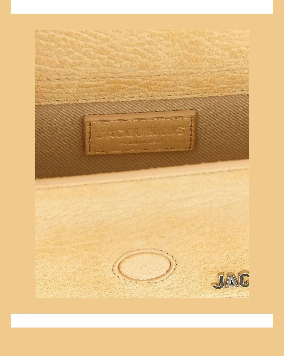 Jacquemus Clutch Bag in beige, Cow Leather — view 4
